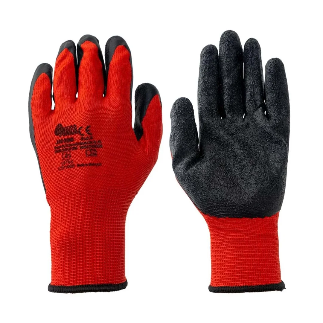 Lateks Eldiven Kırmızı Siyah