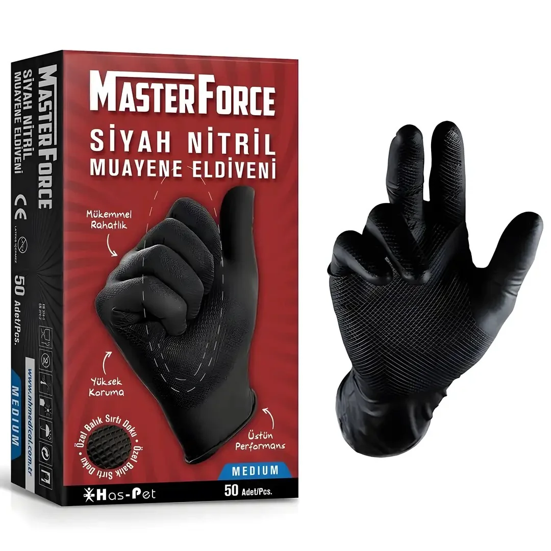 MasterForce Siyah Nitril Eldiven